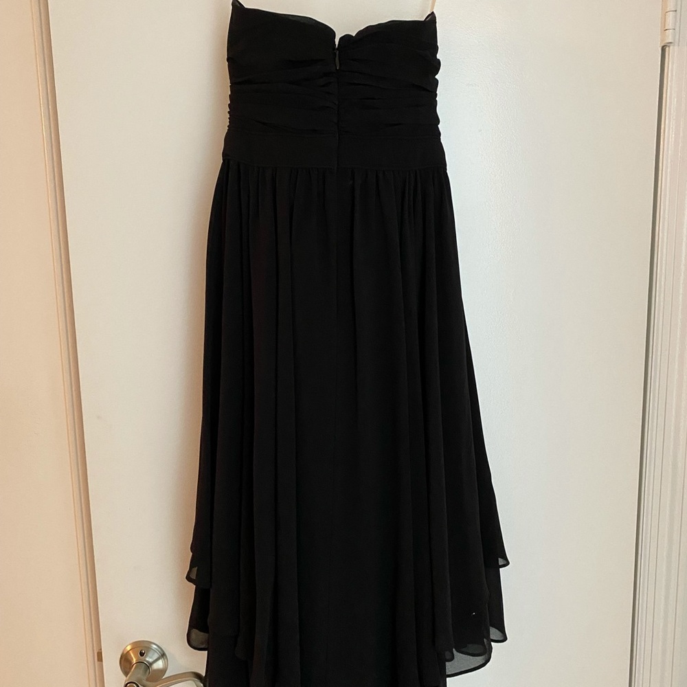 Bebe black strapless bridal dress